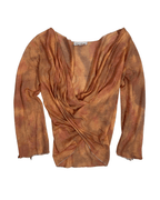 Caty Lesca Draped Front Blouse - Medium - Funkify