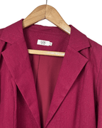 Caznic The Label Shimmering Open Front Blazer - Funkify