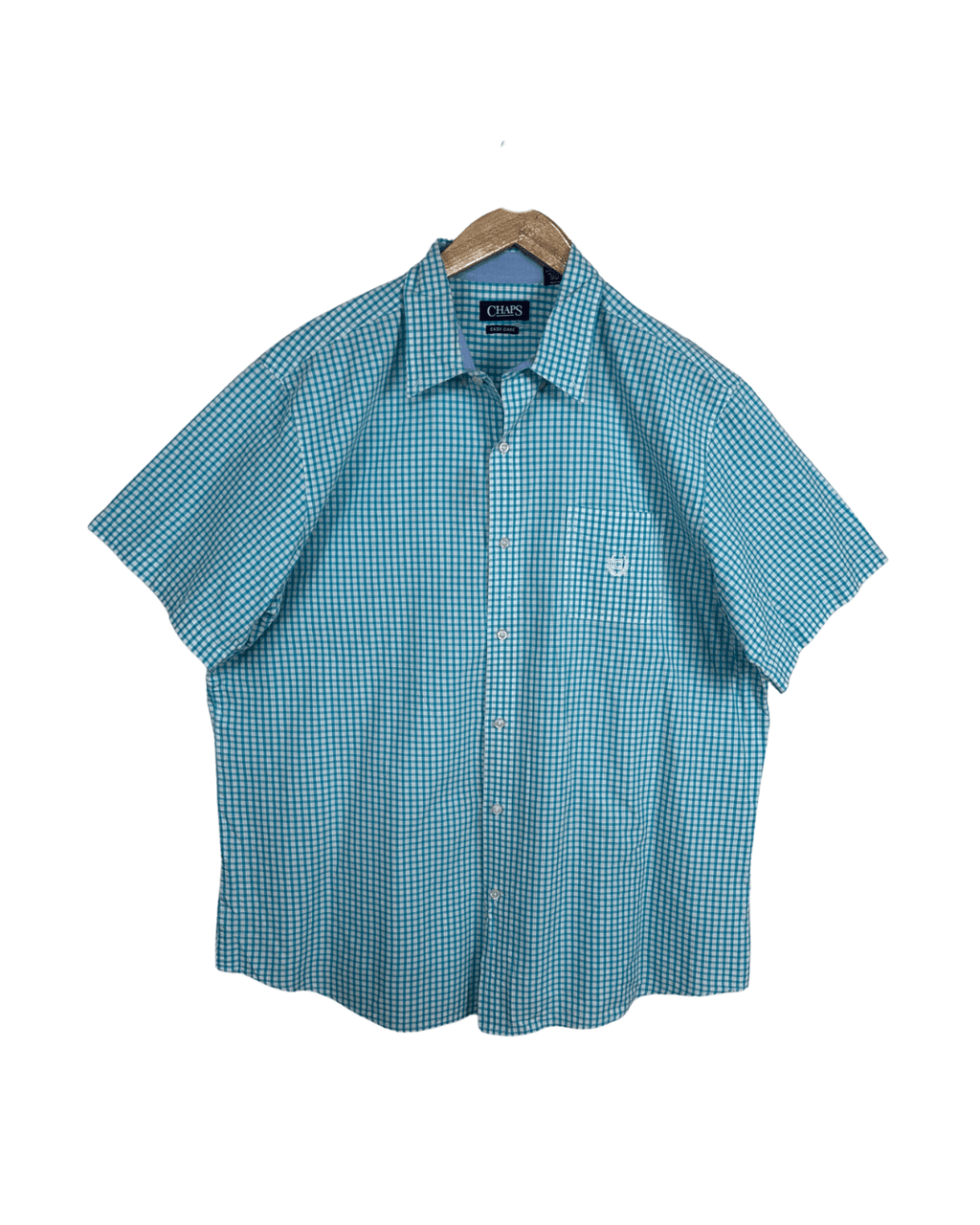 Chaps Gingham Pattern Shirt - 2XL - Funkify