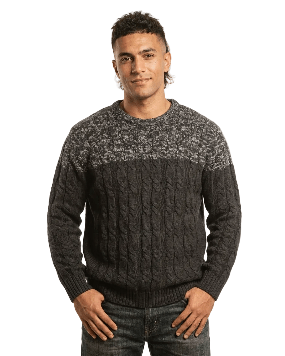 Checker Two-Tone Navy Sweater XL - Funkify