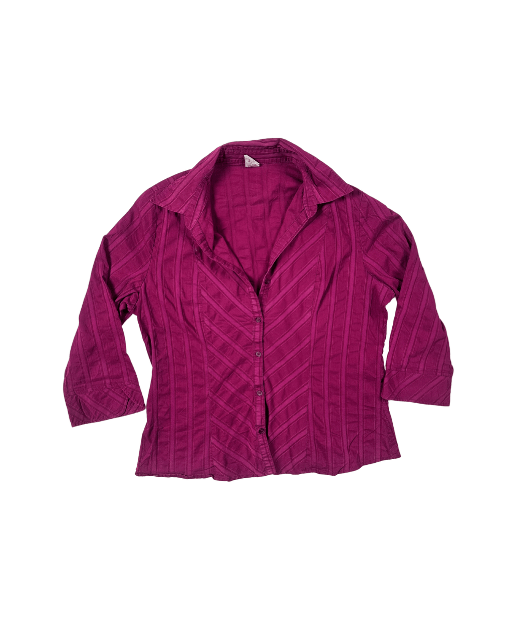 Chevron Stripe Fitted Shirt XL - Funkify