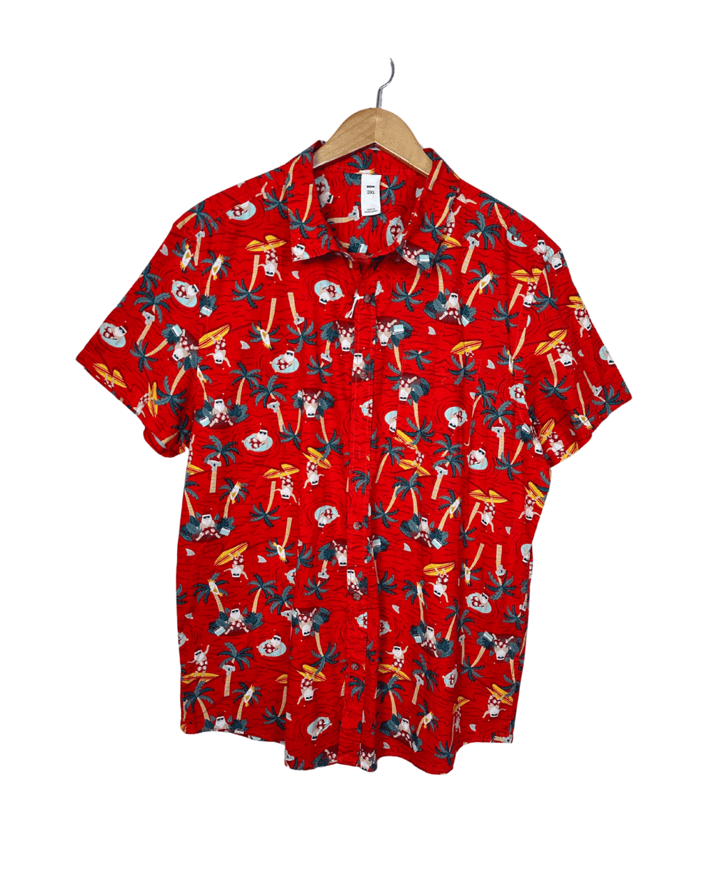 Christmas Pattern Hawaiian Shirt 2XL - Funkify