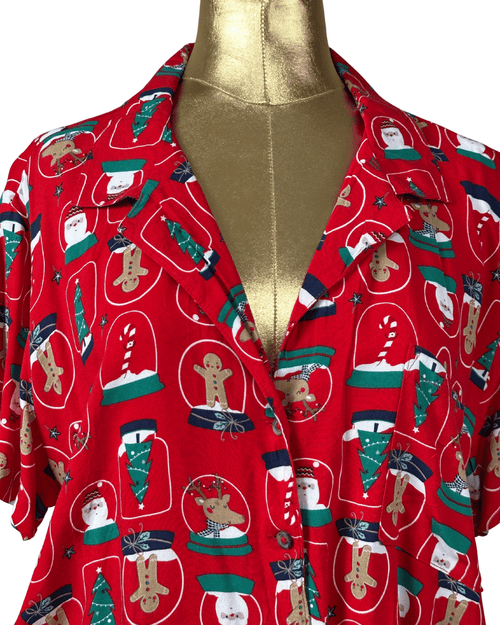 Christmas patterned women's shirt