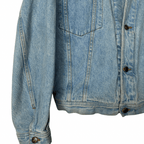 Cimarron Leather Denim Jacket Large - Funkify