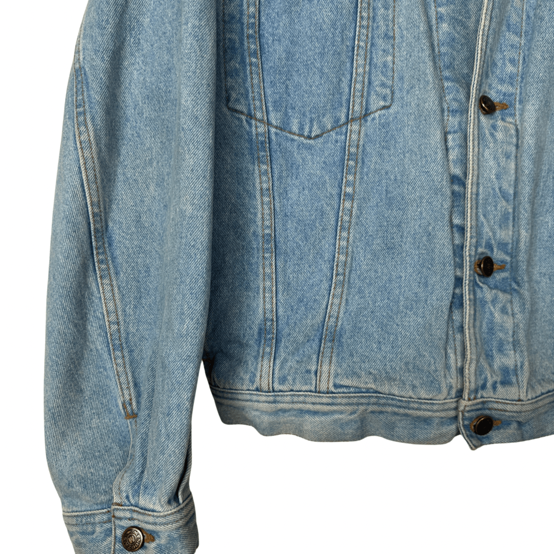 Cimarron Leather Denim Jacket Large - Funkify