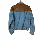 Cimarron Leather Denim Jacket Large - Funkify