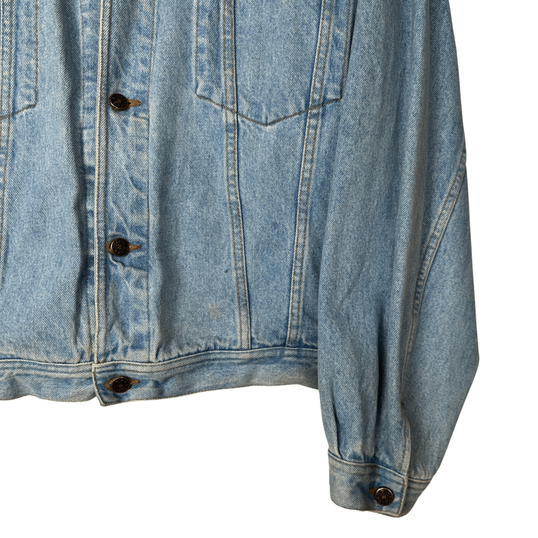Cimarron Leather Denim Jacket Large - Funkify