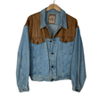 Cimarron Leather Denim Jacket Large - Funkify
