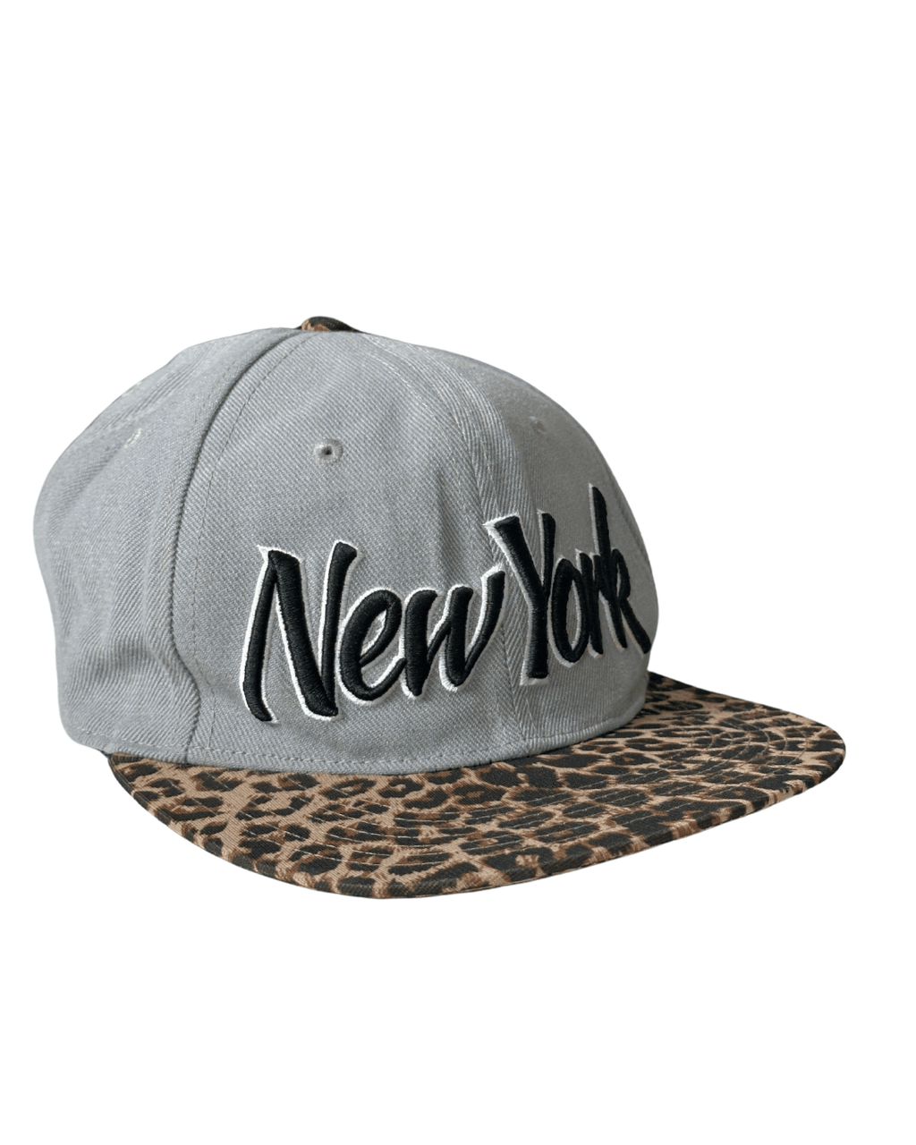 City Hunter USA New York Script Snapback Leopard Brim - Funkify