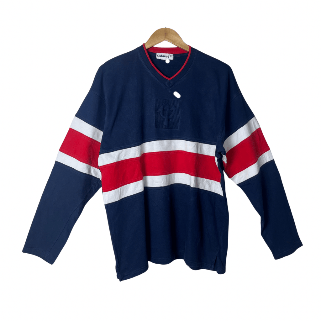 Club Med V-Neck Sweatshirts XL - Funkify
