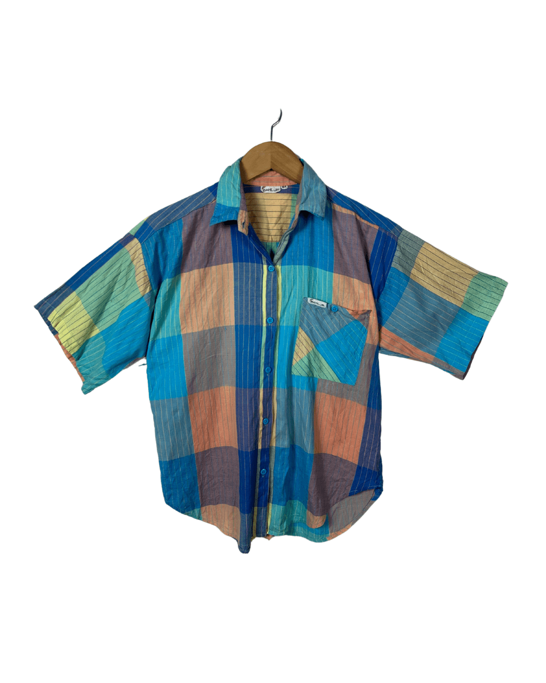 Colorblock Striped Shirt Medium - Funkify