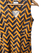 Compañía Fantástica Geometric Print Corduroy Dress Small - Funkify