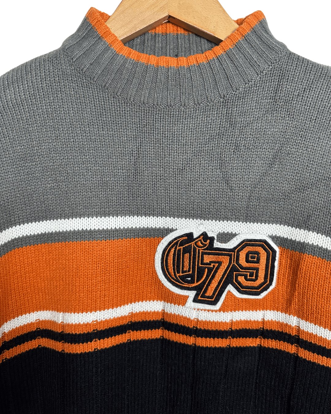 Cool Cat Striped Knit Sweater Medium - Funkify