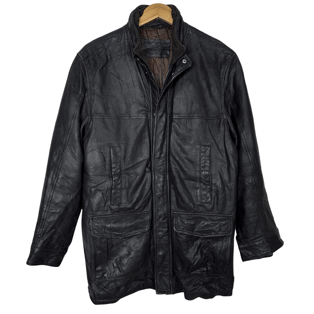 Cortefil Utility Mid-Length Leather Jacket Large - Funkify