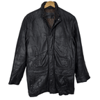 Cortefil Utility Mid-Length Leather Jacket Large - Funkify
