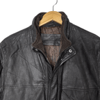 Cortefil Utility Mid-Length Leather Jacket Large - Funkify