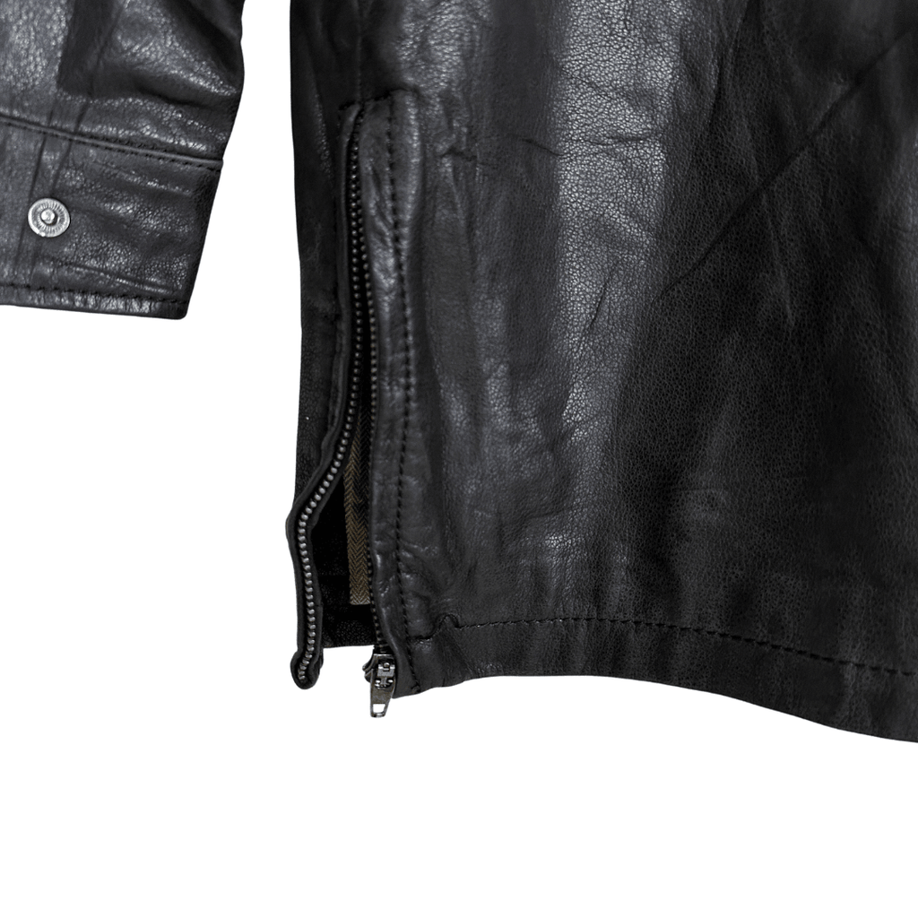 Cortefil Utility Mid-Length Leather Jacket Large - Funkify