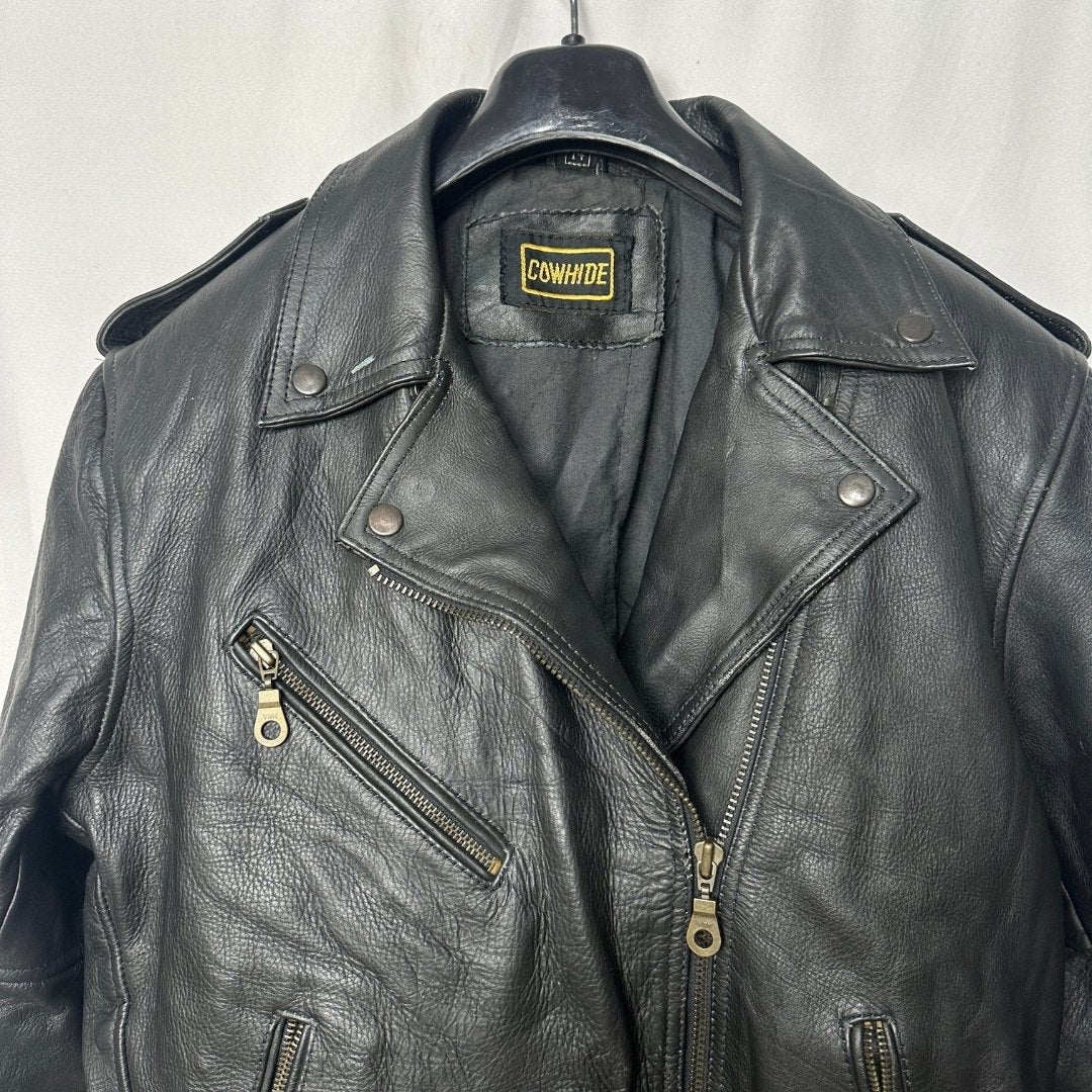 Cowhide Western Style Fringe Genuine Leather Jacket - Funkify