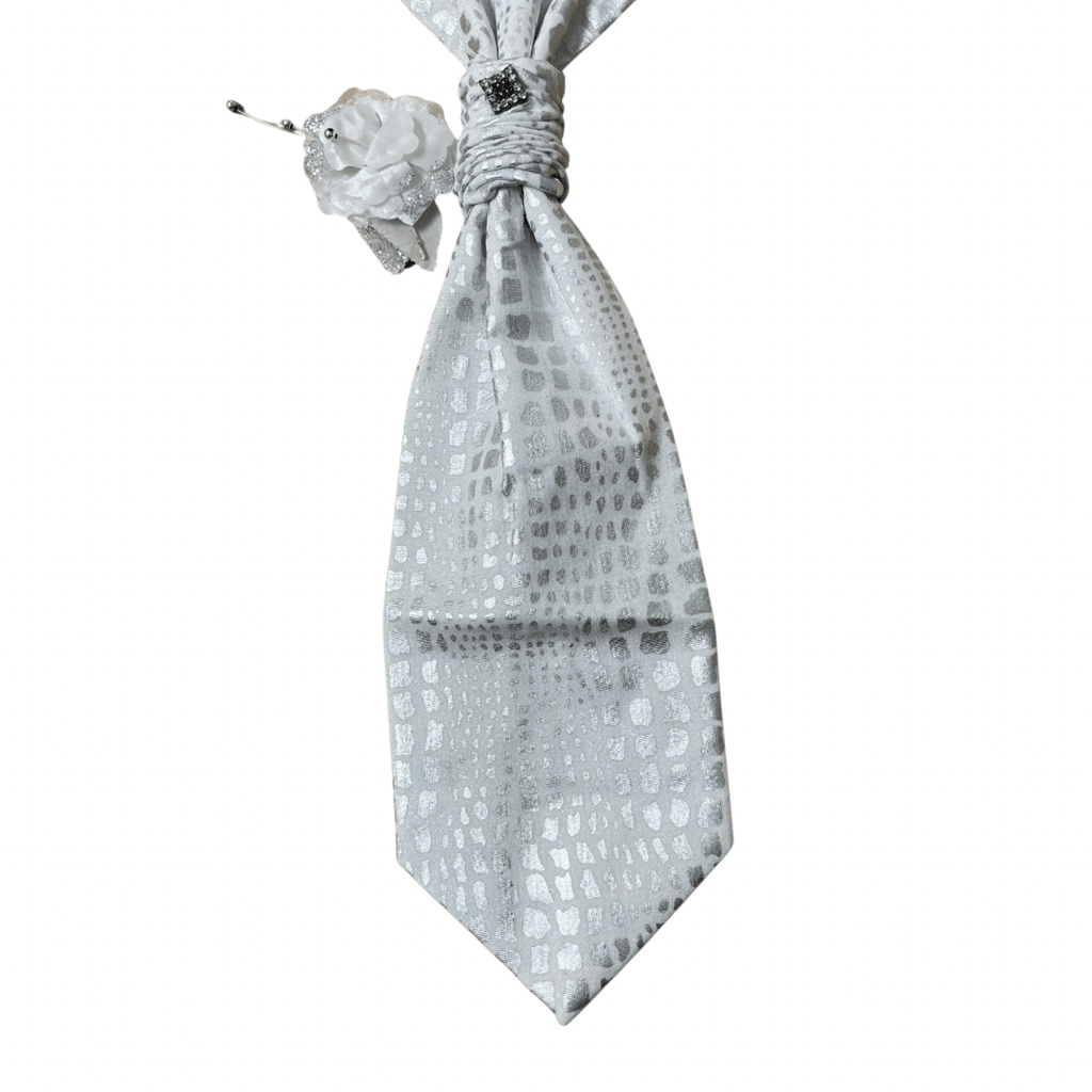 Crocodile Pattern Vest, Slip-on Necktie & Boutonnière Set Large - Funkify