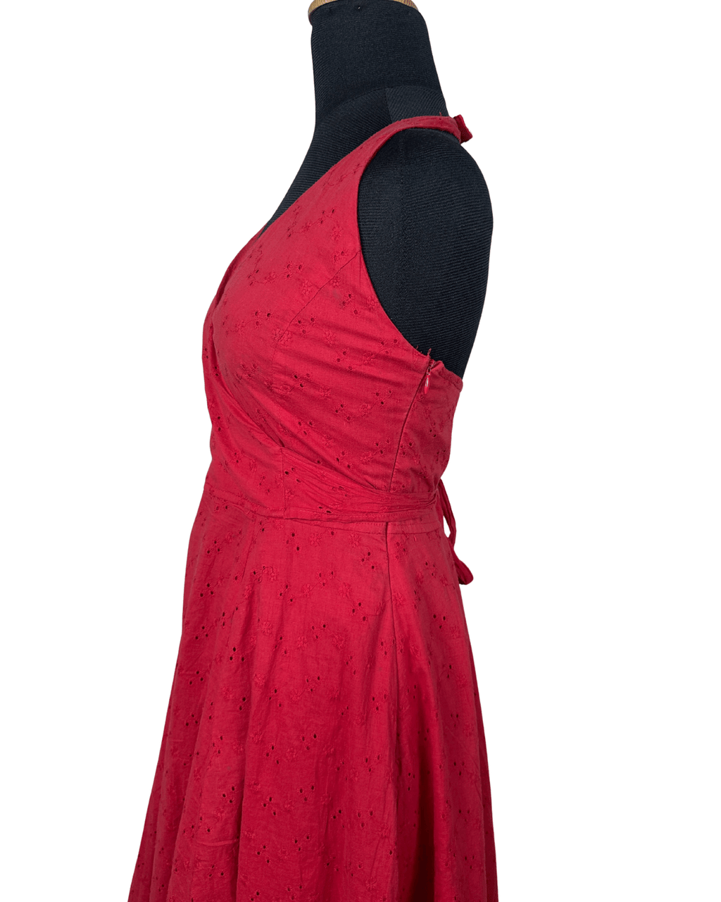 Crossroads Halter Neck Red Dress - Size 10 - Funkify