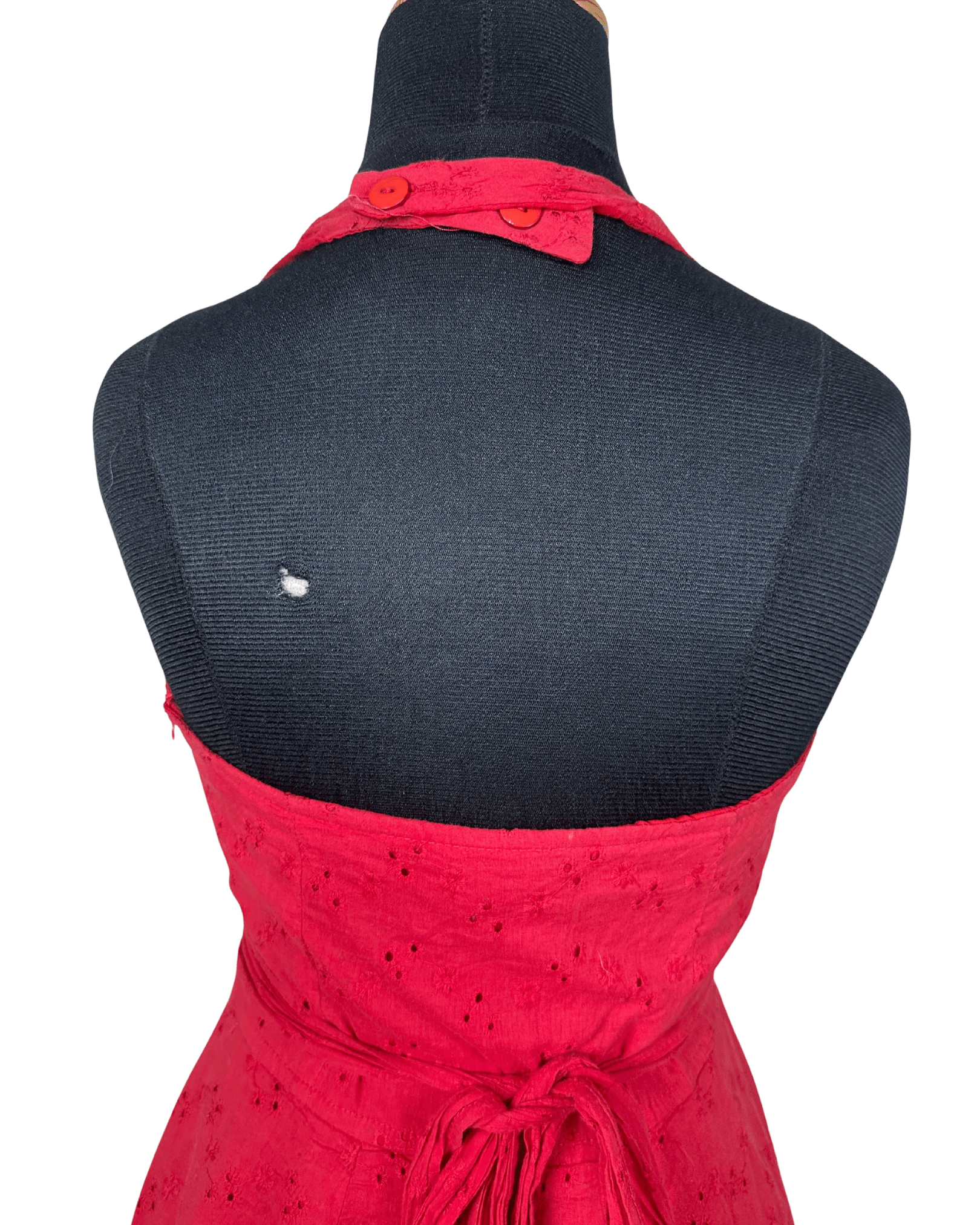 Crossroads Halter Neck Red Dress - Size 10 - Funkify