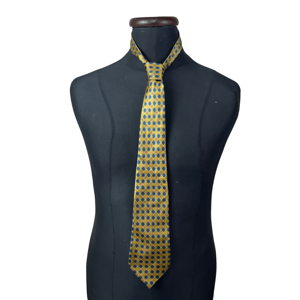 Crown Geometric Medallion Print Necktie 9 cm - Funkify