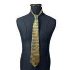 Crown Geometric Medallion Print Necktie 9 cm - Funkify