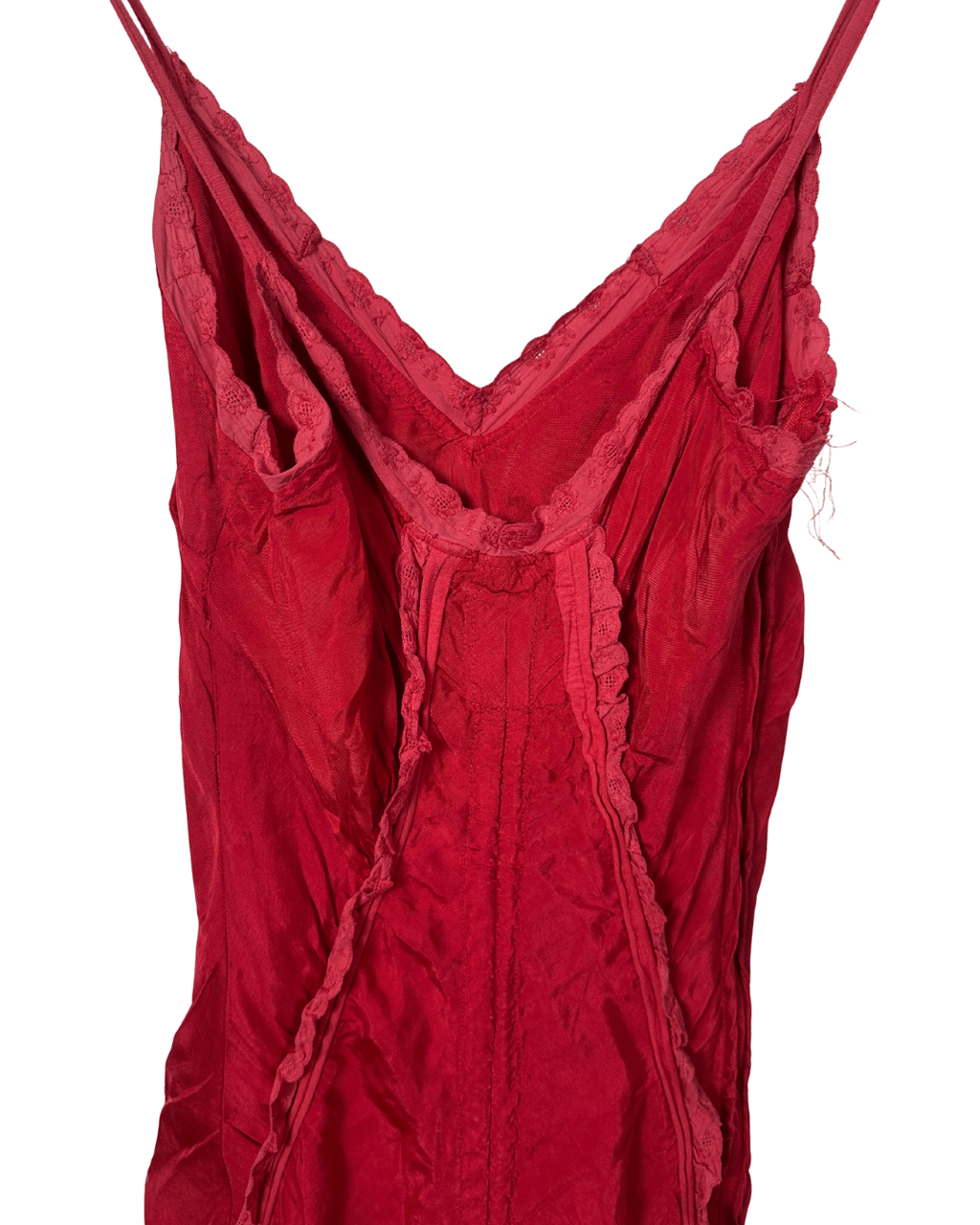 Cultura Red Drawstring Ruched Dress Small - Funkify