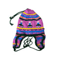 Dancing Girls Pattern Earflap Knit Beanie - Funkify