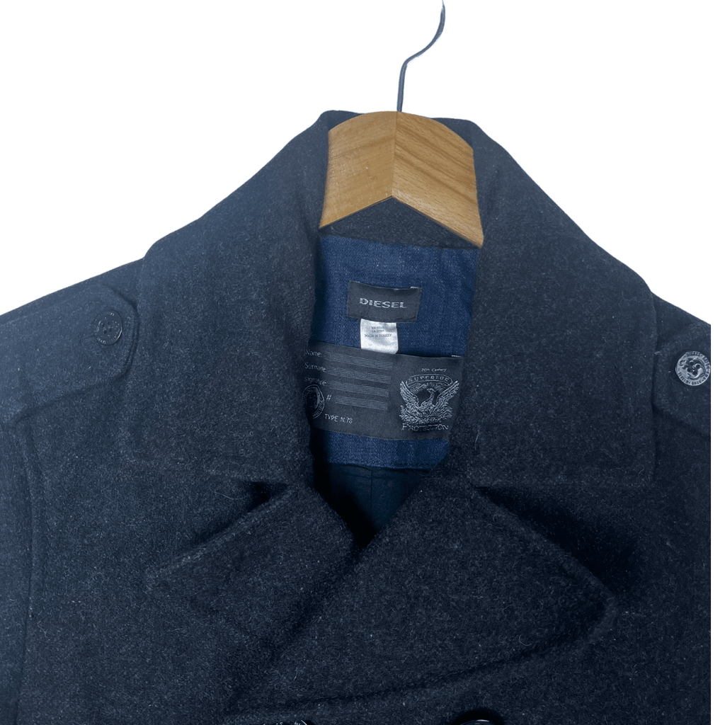 Dark Gray Diesel Women's Coat Medium - Funkify