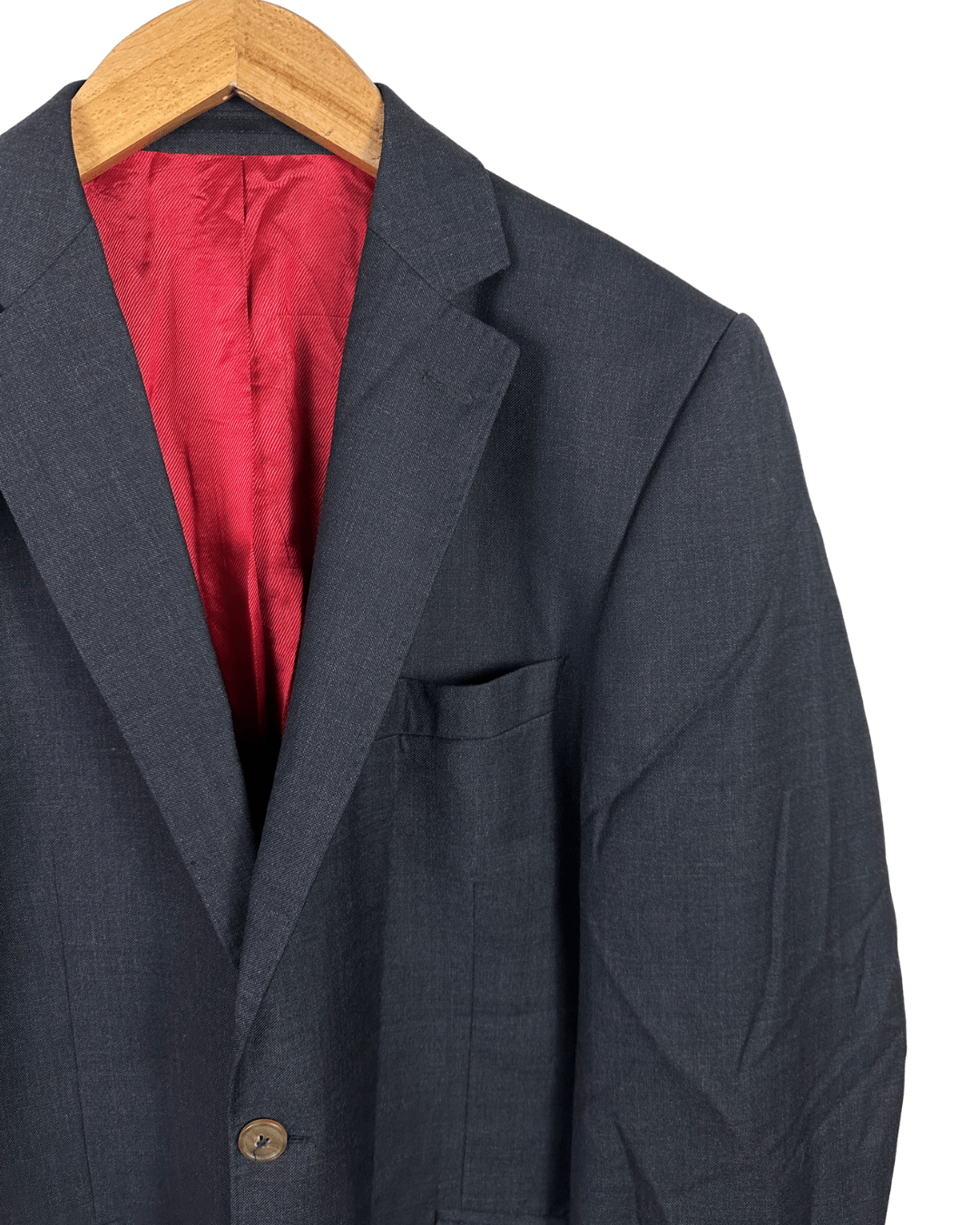 Dark Gray Pure Virgin Wool Blazer - Size 50 - Funkify