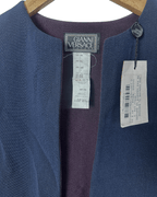 Deadstock Vintage Gianni Versace Couture Wool Women's Open Front Blazer - Funkify