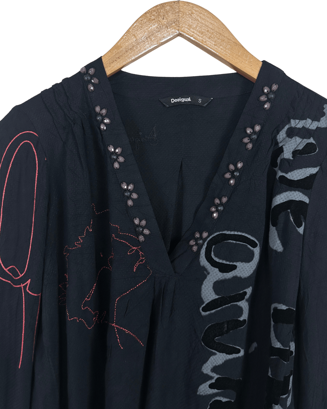 Desigual Long Sleeve Blouse - Small - Funkify