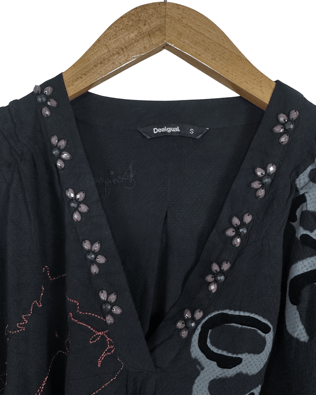 Desigual Long Sleeve Blouse - Small - Funkify