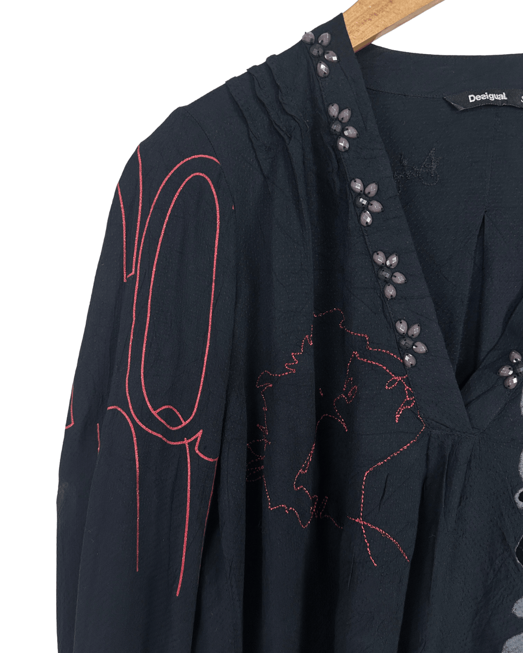 Desigual Long Sleeve Blouse - Small - Funkify