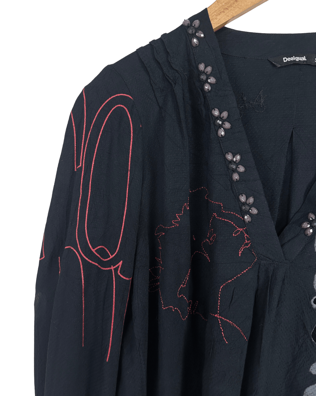 Desigual Long Sleeve Blouse - Small - Funkify