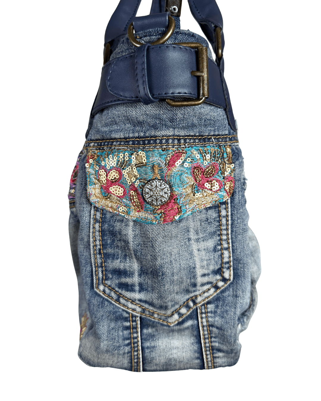 Desigual Mc Bee Ethnic Deluxe Denim Handbag - Funkify
