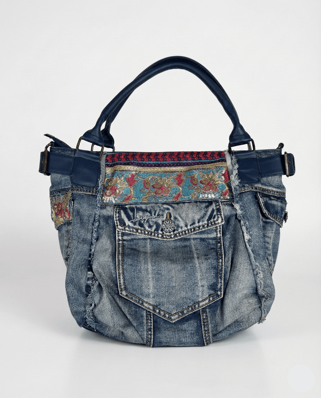 Desigual Mc Bee Ethnic Deluxe Denim Handbag - Funkify