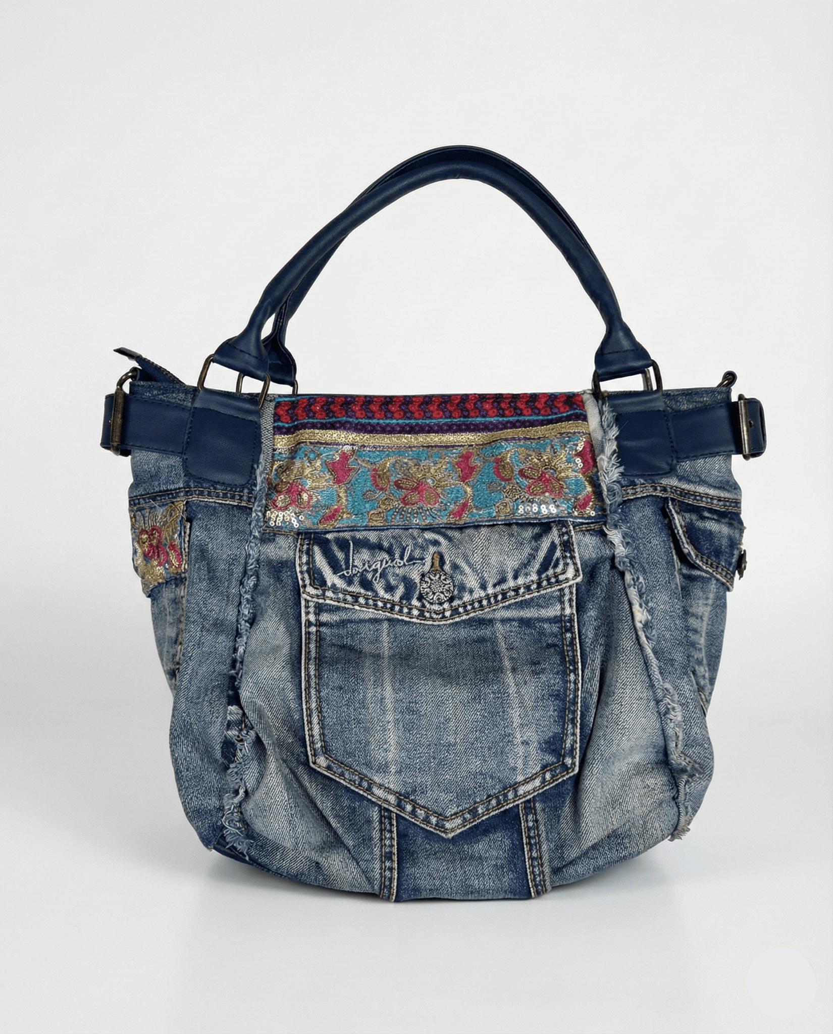 Desigual Mc Bee Ethnic Deluxe Denim Handbag - Funkify