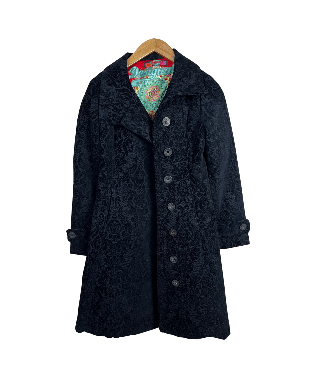Desigual Women's Floral Pattern Coat - EU 36 - Funkify
