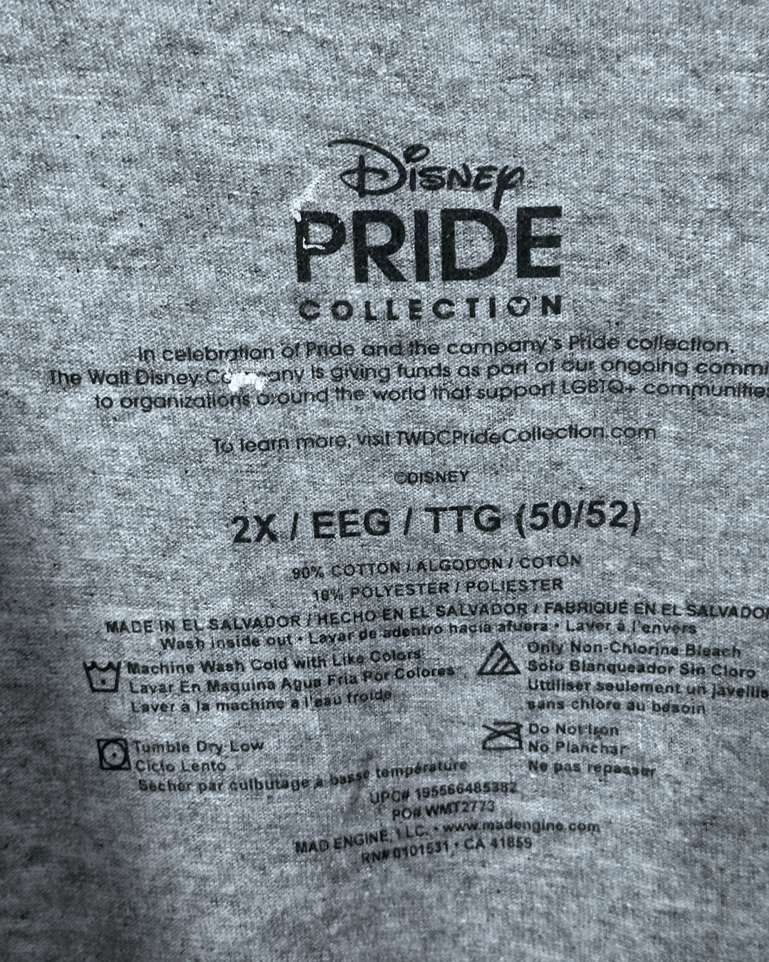 Disney Pride Mickey Mouse Graphic T-shirt 2XL - Funkify