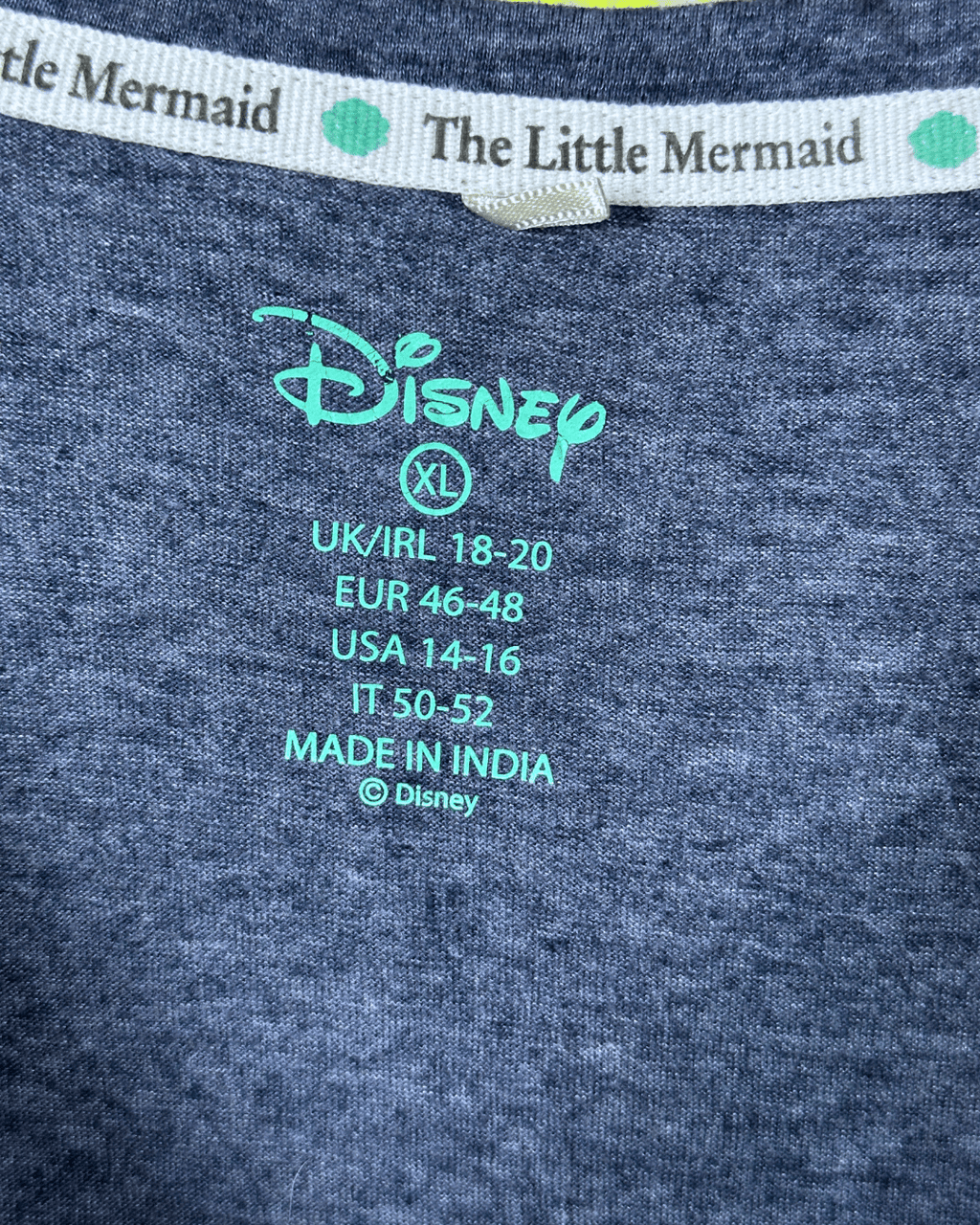 Disney The Little Mermaid Graphic Oversized T-shirt XL - Funkify