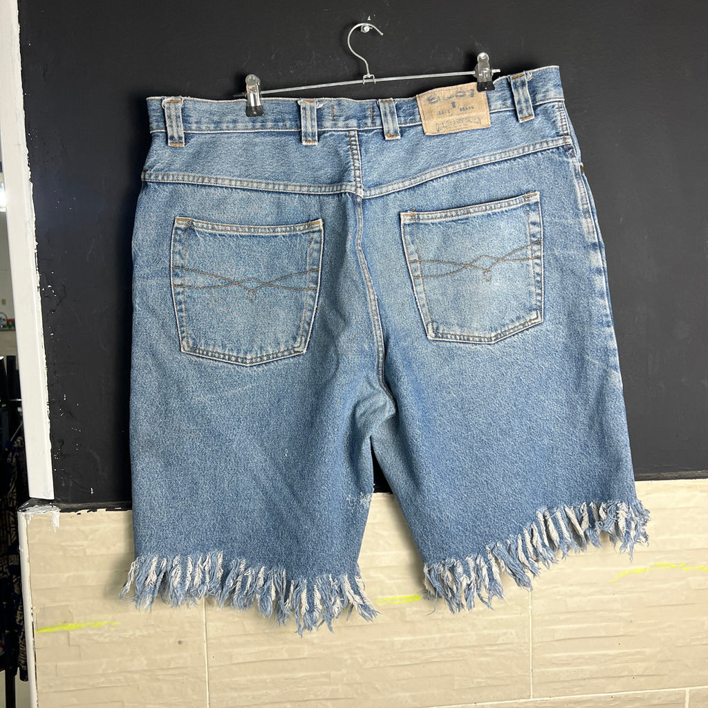 Distressed Hem Jorts 2XL - Funkify