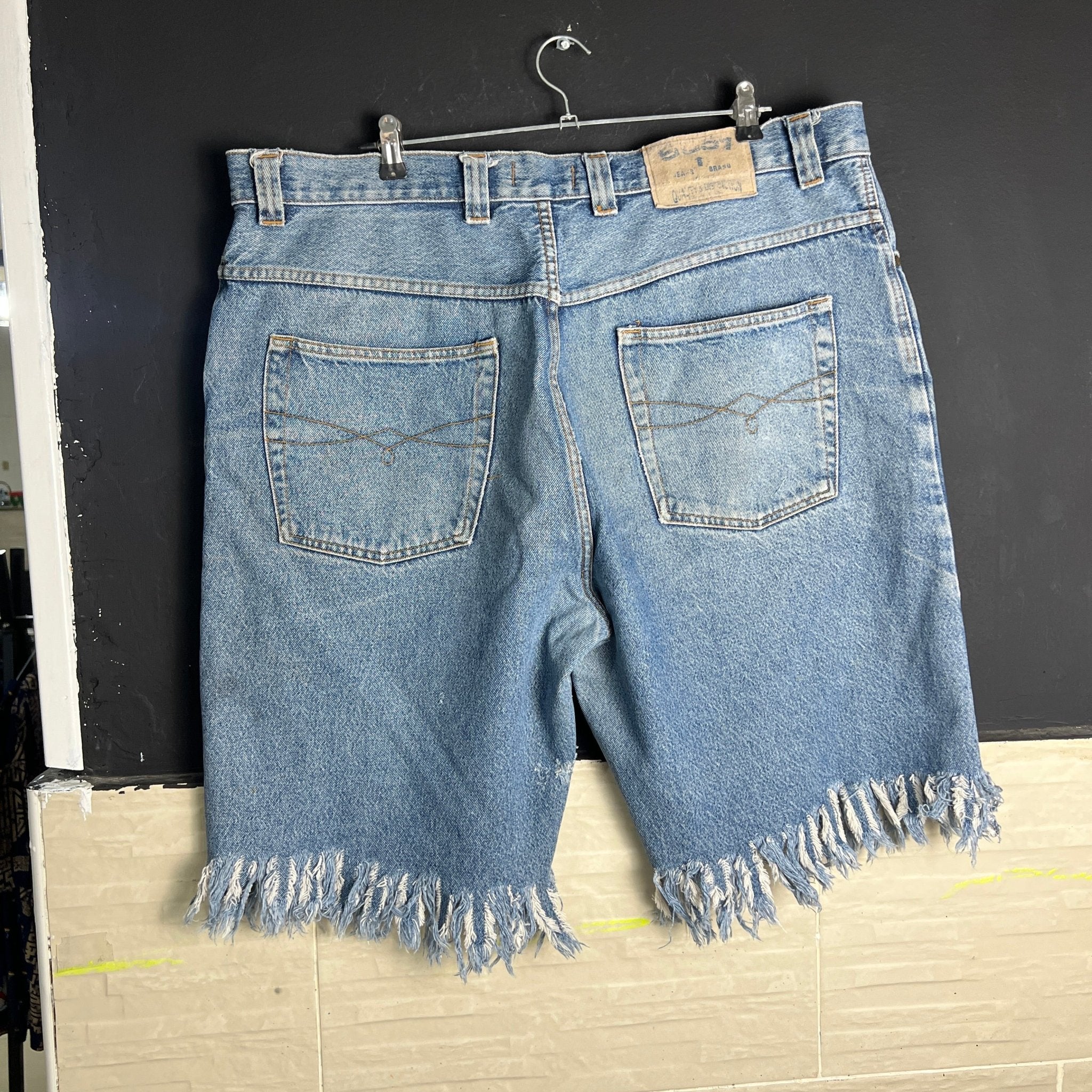 Distressed Hem Jorts 2XL - Funkify