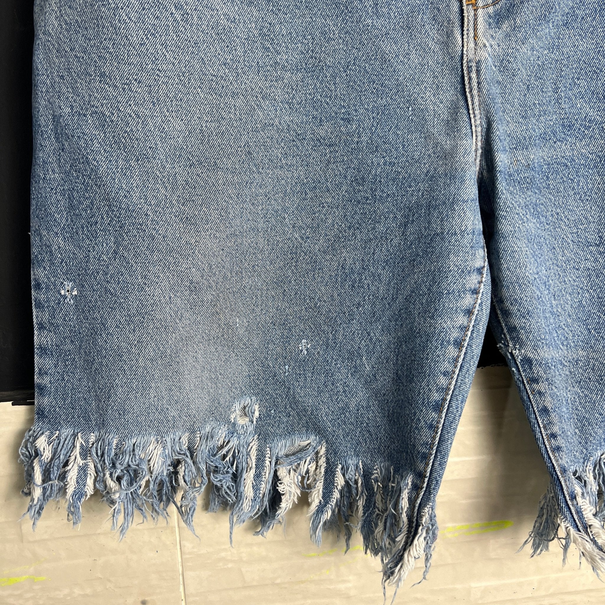Distressed Hem Jorts 2XL - Funkify