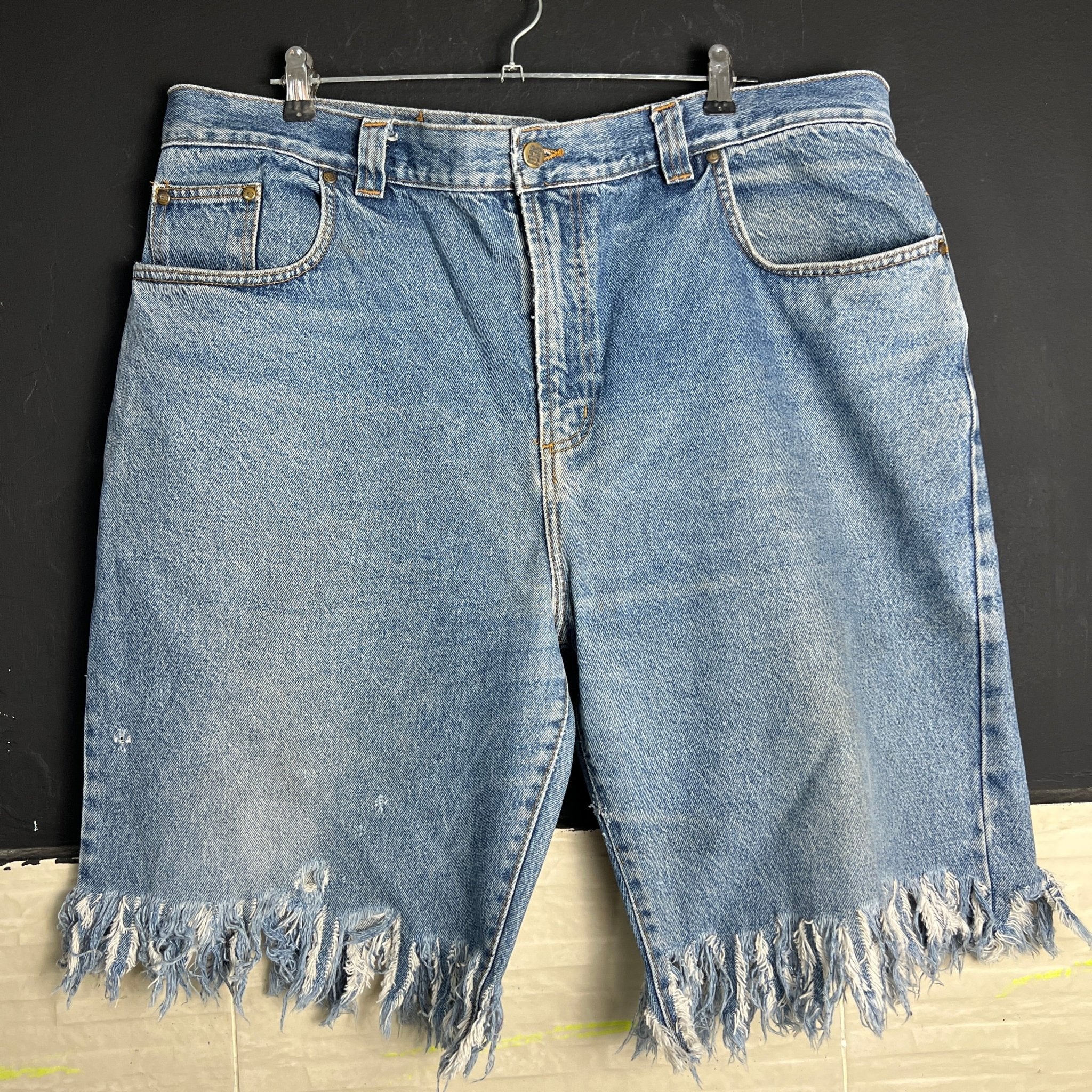 Distressed Hem Jorts 2XL - Funkify