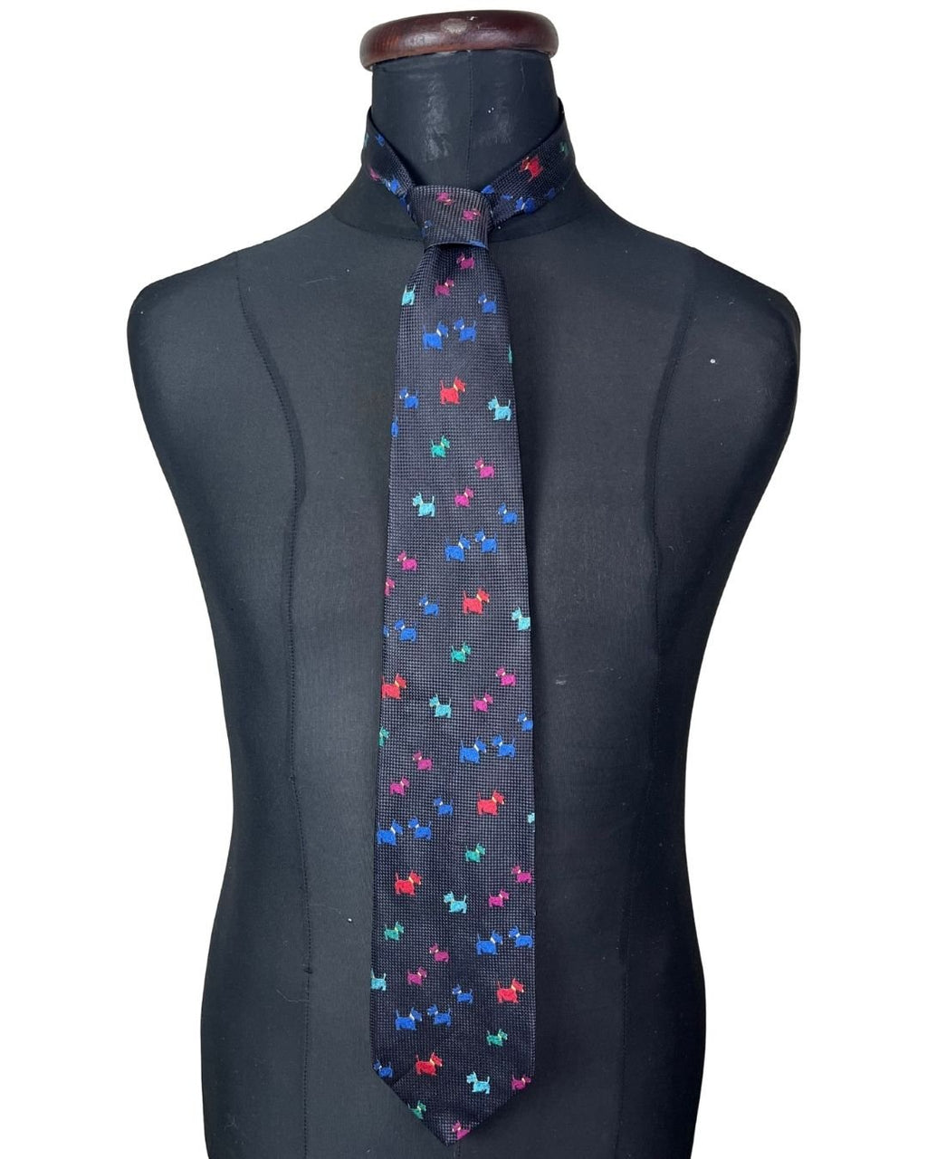 Dog pattern necktie 9 cm - Funkify