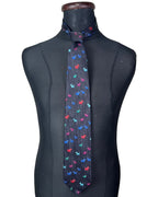 Dog pattern necktie 9 cm - Funkify