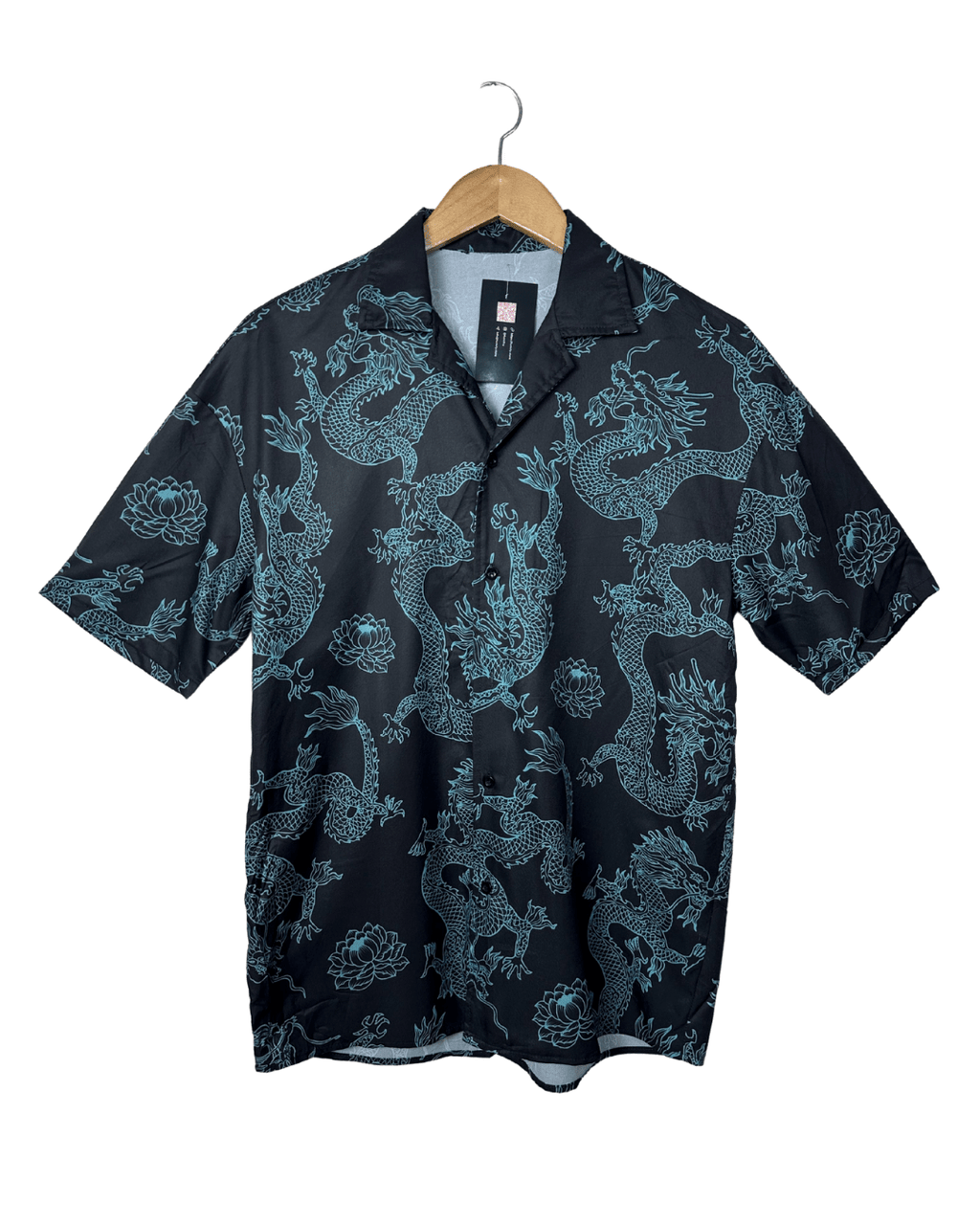 Dragon Pattern Shirt Medium - Funkify