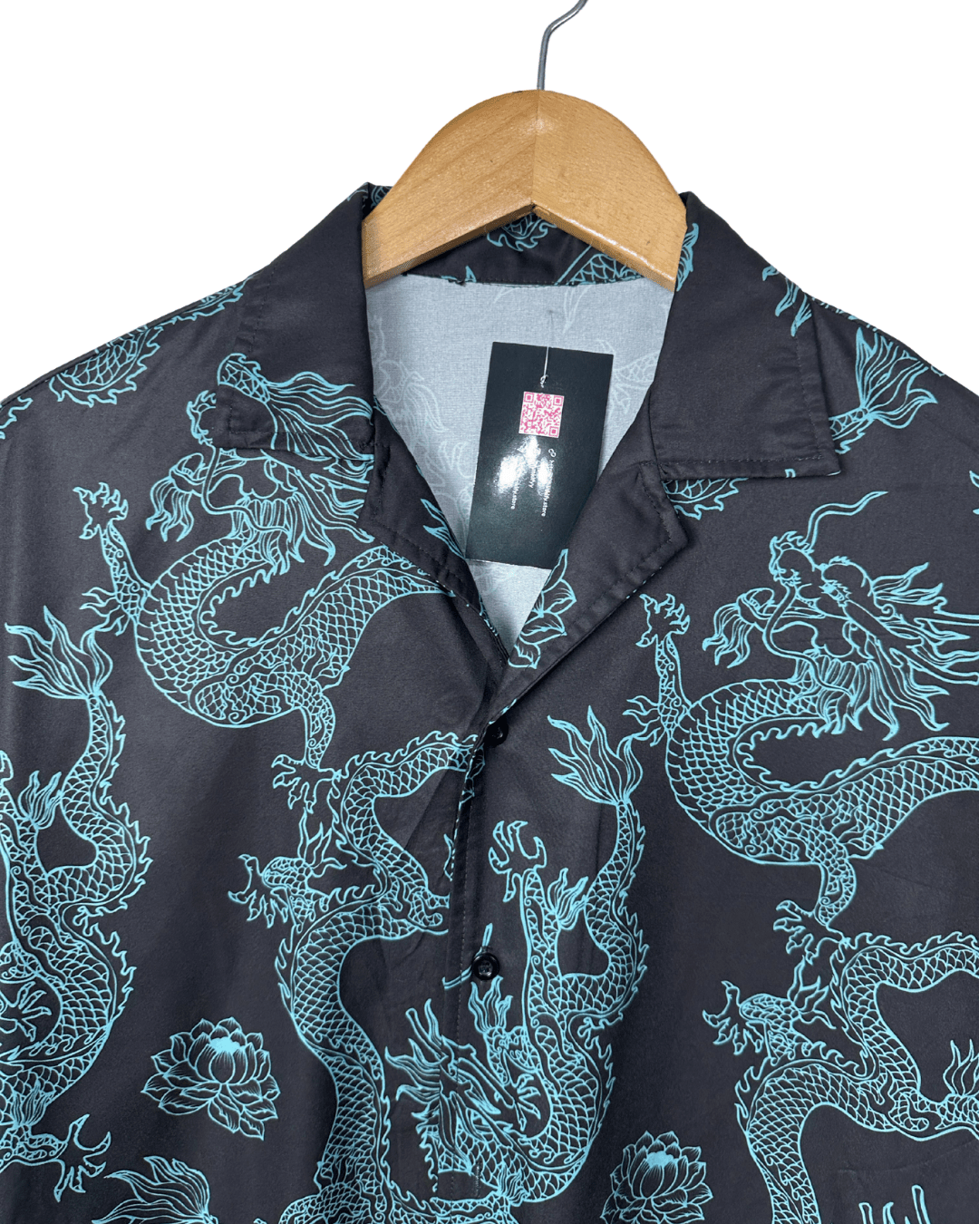 Dragon Pattern Shirt Medium - Funkify